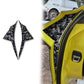 Pair inside door decorative stickers, black carbon-fiber style with blue details