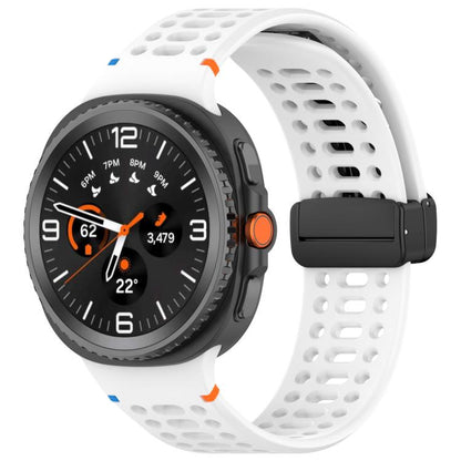xDfind Magnetic Black Buckle Silicone Watch Band, For Galaxy Watch9 / 8 / 8 Classic