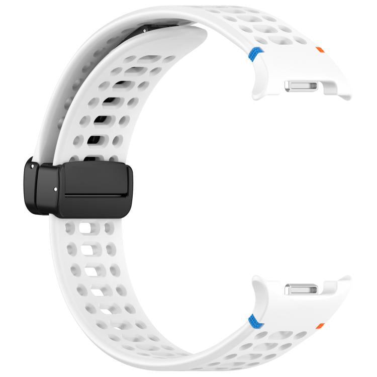 xDfind Magnetic Black Buckle Silicone Watch Band, For Galaxy Watch9 / 8 / 8 Classic