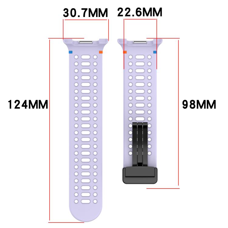 xDfind Magnetic Black Buckle Silicone Watch Band, For Galaxy Watch9 / 8 / 8 Classic