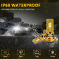 Gold LED headlight bulb with water splash for IP68 waterproof protection