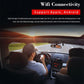 Car interior driving view with dash cam recording referenced from rear display