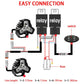Triangular LED work light wiring kit with relay, fuse, and on-off switch