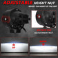 Black adjustable dual-lens fog light projector with rotate adjustment nut