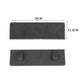 Dark grey car sun visor card extension dimensions: 38cm by 11.8cm, with clip tabs