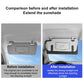 Car sun visor card extension clip installed on visor, showing the extended fabric flap