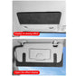 Dark grey car sun visor card extension with flip-down card holder and clips