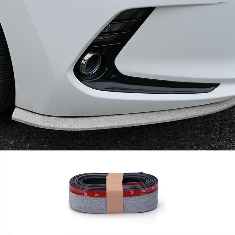 Gray sparkle front lip protection strip roll with red accent band and brown strap.
