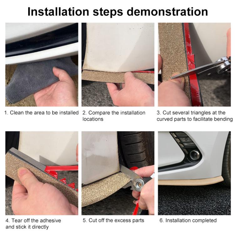 Installation of starry-sky anti-collision strip, adhesive backing and cut tips
