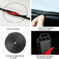 Installed black L-type rubber seal strip on a car body seam
