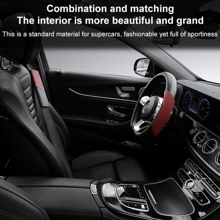Seat belt shoulder guard set with carbon-fiber texture and multiple colors