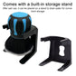 Car interior cleaning brush with built-in storage stand and soft black bristles