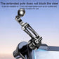Extended pole air vent car holder with ball head, black/silver clamp
