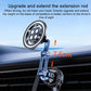 Air vent mount with extendable extension rod and rotating base, black and silver