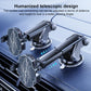 Telescopic phone holder with adjustable arms and ball joints; black mount