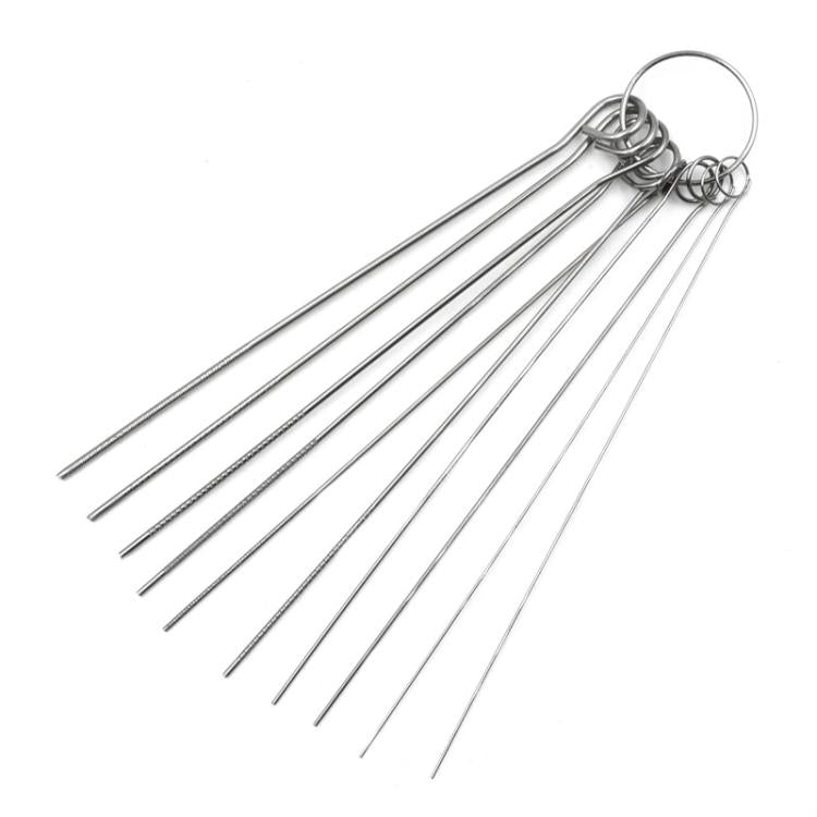 Stainless steel welding needles set of 10 with ring handle loops