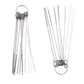 Stainless steel welding needle set with ring loops and multiple needle diameters