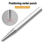 Octagonal center punch locator tool with pointed tip for precise center marking, angled view.