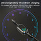 Bluetooth AUX audio adapter with 3.5mm plug and glowing button, dark body