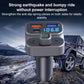 Car Bluetooth hands-free charger with LCD voltage display and anti-slip spring supports