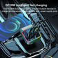 Green car Bluetooth hands-free charger with glowing LED panel and QC/PD ports