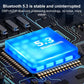 Car Bluetooth hands-free charger internal circuit board with glowing control chip
