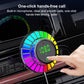 Car Bluetooth hands-free charger with touchable LED display ring in car dashboard