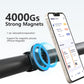 MagSafe magnetic phone holder attached to a dark curved handle