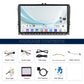 Car stereo package contents set: cables, USB cable, GPS antenna, and user manual