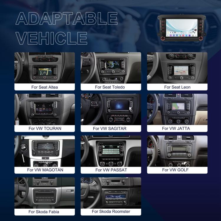 Adaptive vehicle compatibility chart for Android car stereo installation across model lineup