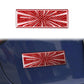 Rectangular red carbon-fiber style sticker with radial burst pattern and white border