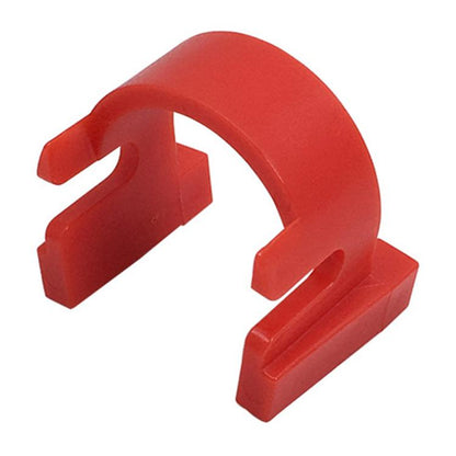 Red heater hose disconnect tool clip with two prongs