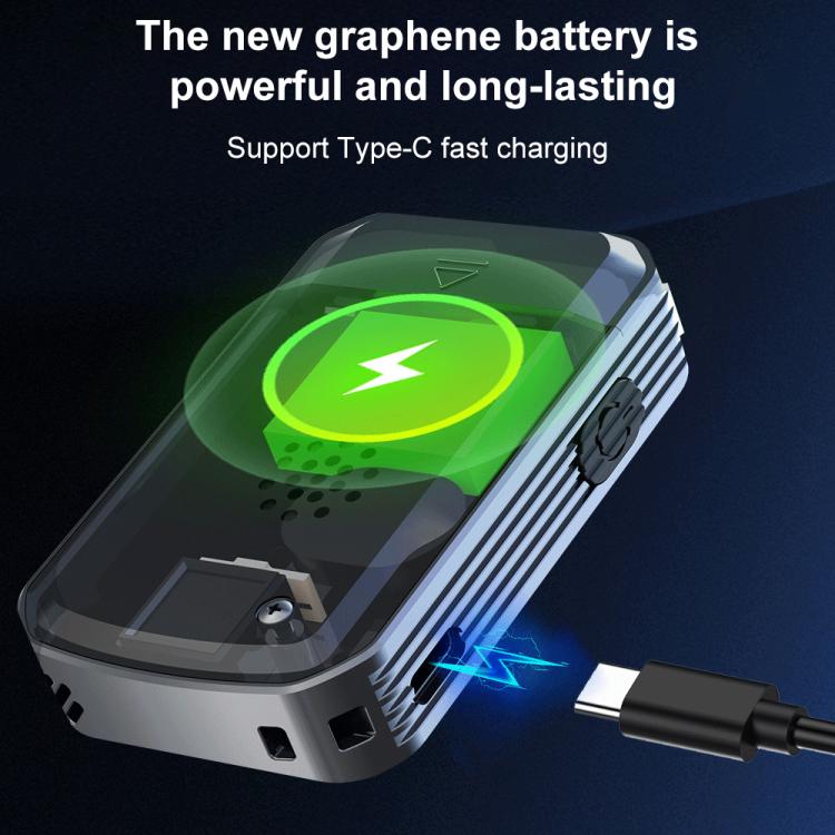 Portable alcohol tester with green backlit screen and Type-C charging port