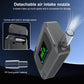 Portable alcohol tester with detachable air intake nozzle and green-lit %BAC screen