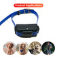 Waterproof GPS dog collar locator worn on blue strap with black tracker housing