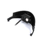 Car front camera housing with mounting arms and wiring connector, black plastic body
