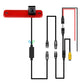 High-mount brake light camera wiring harness with labeled connector leads