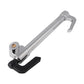 Clutch brake lock base with black clamp pads and chrome bar, locking cylinder