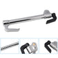 Chrome steering wheel lock bar with black clamp ends and extendable sections
