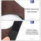 Car seat back hanger hook with brown suede edge and black strap detail