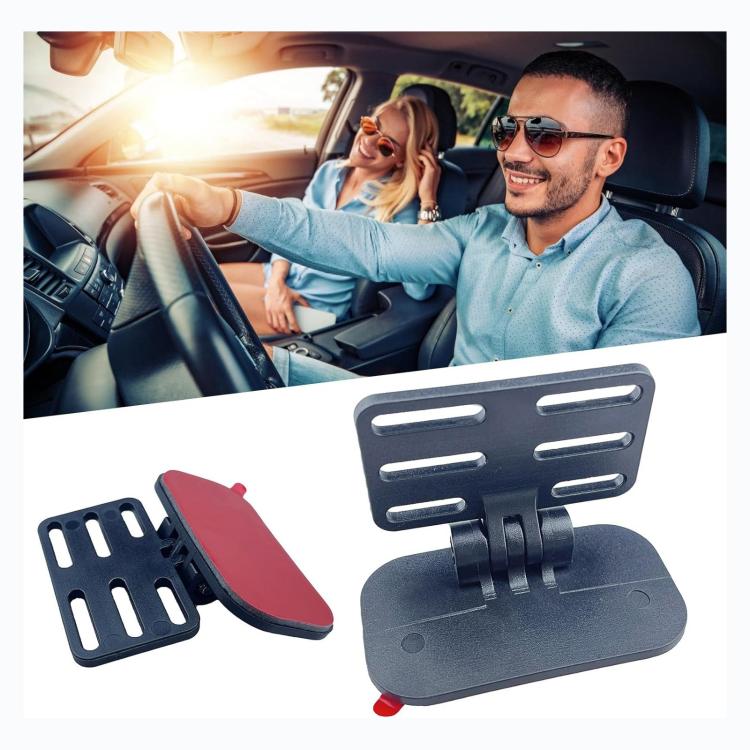 Rear camera mounting bracket kit with black plate and red adhesive cover