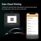 Car diagnostic scanner connected to smartphone showing diagnostic report on screen