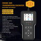 Car engine and transmission diagnostic scanner tool with on-screen menu and button controls