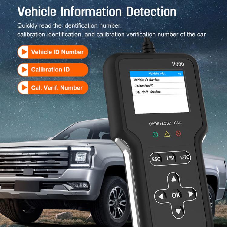 Vehicle information detection scanner tool with screen display and four-way navigation buttons
