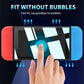 Tempered glass screen protector alignment for bubble-free installation on console