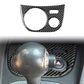 Carbon fiber-look water cup panel sticker with large circle and small holes, black