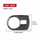 Carbon fiber headlight switch panel trim sticker, black pattern with two cutouts