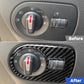 Black carbon fiber headlight switch panel trim sticker installed on headlight control