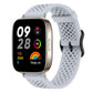 Light gray perforated silicone watch band shown on a smartwatch