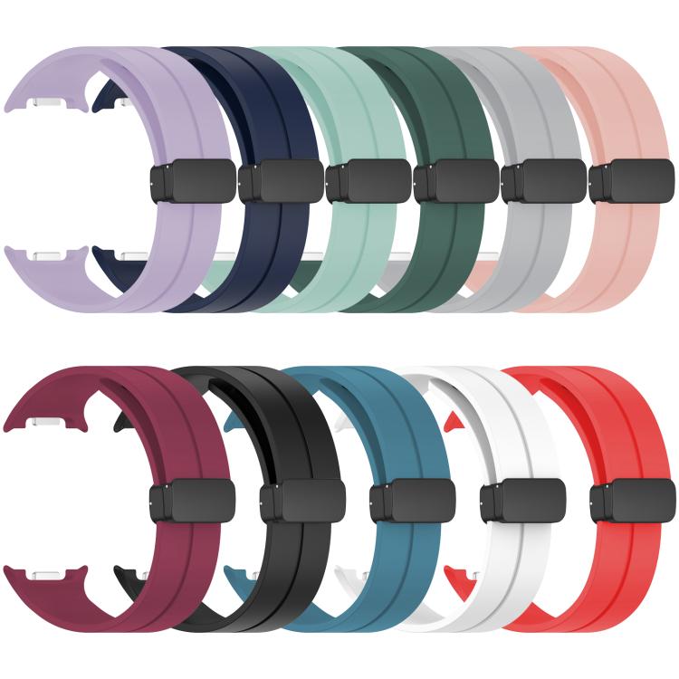 Silicone watch bands in assorted colors with black folding buckles